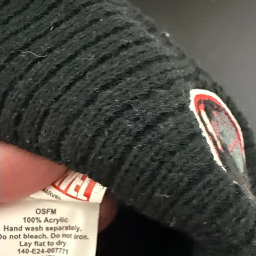 Marvel Black Beanie with Red Spider-Man Logo
